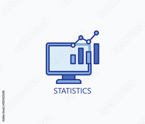 Statistics vector, icon or logo sign symbol illustration 