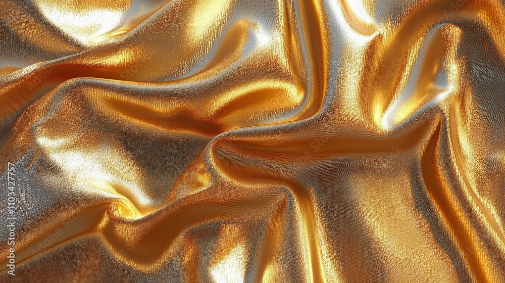 Shimmering Gold Fabric with Reflective Texture Shimmering Gold Fabric with Reflective Texture