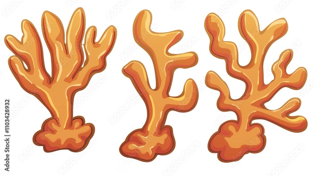 Obraz premium Cartoon Shaped Coral - a whimsical and playful visual. The coral's cartoonish design brings a fun and creative touch to the scene.