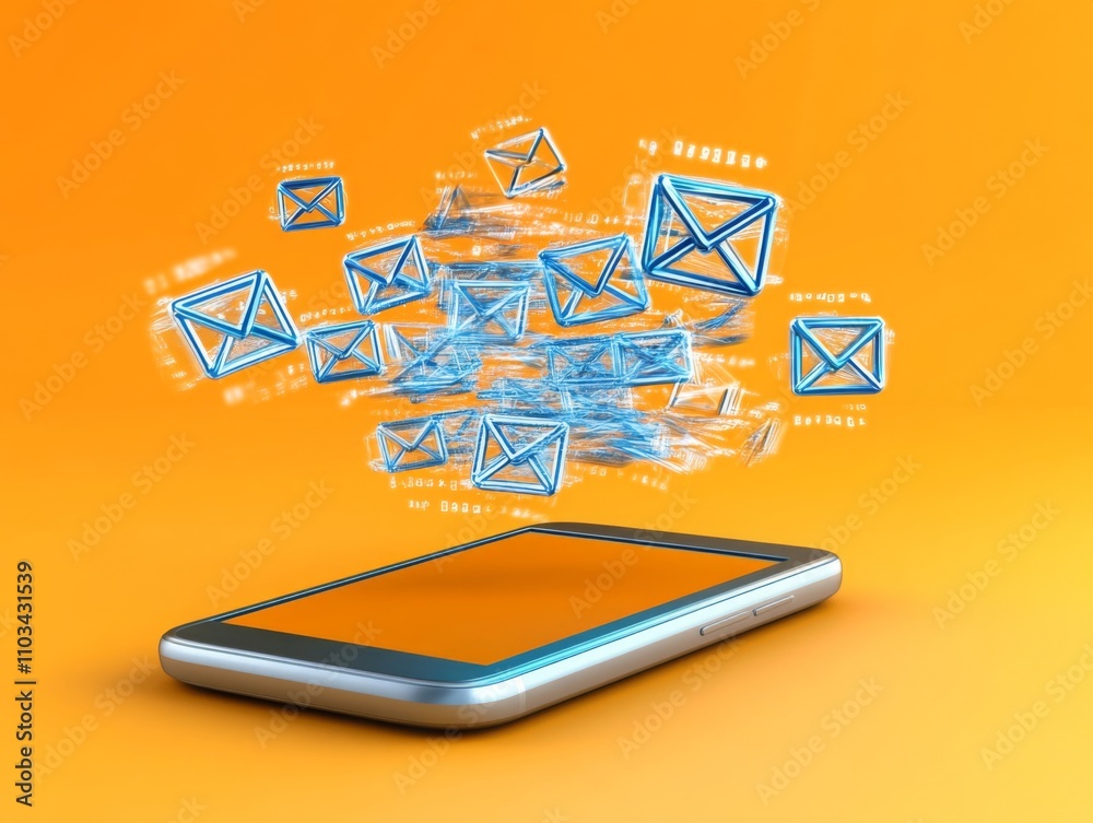 smartphone with flying envelope icon , the concept of digital email marketing. electronic mail marketing.
smartphone with flying envelope icon , the concept of digital email marketing. electronic mail marketing.