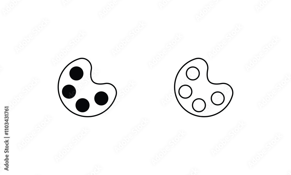 Palette vector icon stock illustration Palette vector icon stock illustration