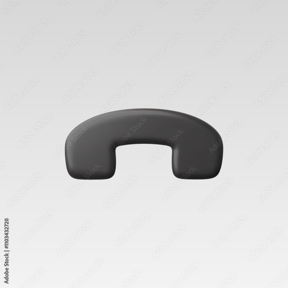 3d Realistic End Call icon vector illustration 3d Realistic End Call icon vector illustration