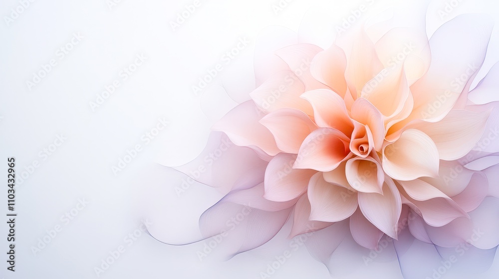 A delicate, soft pastel flower with layered petals creates a calming visual on a light background, This image is perfect for wellness, beauty, or nature-themed projects, A delicate, soft pastel flower with layered petals creates a calming visual on a light background, This image is perfect for wellness, beauty, or nature-themed projects,