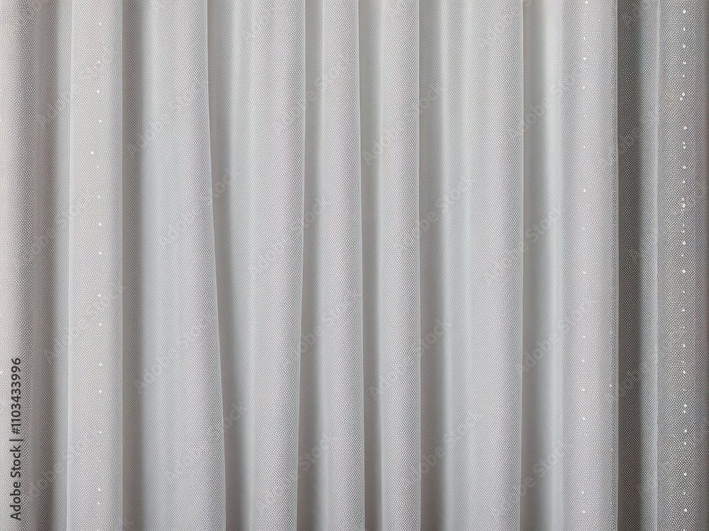 White sheer fabric with flowing pleats. White sheer fabric with flowing pleats.