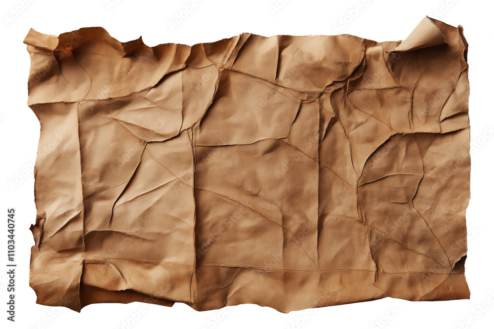 PNG Crumpled brown paper texture PNG Crumpled brown paper texture