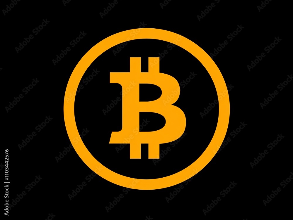 Биткойн-плакат, логотип Биткойна Биткойн-плакат, логотип Биткойна