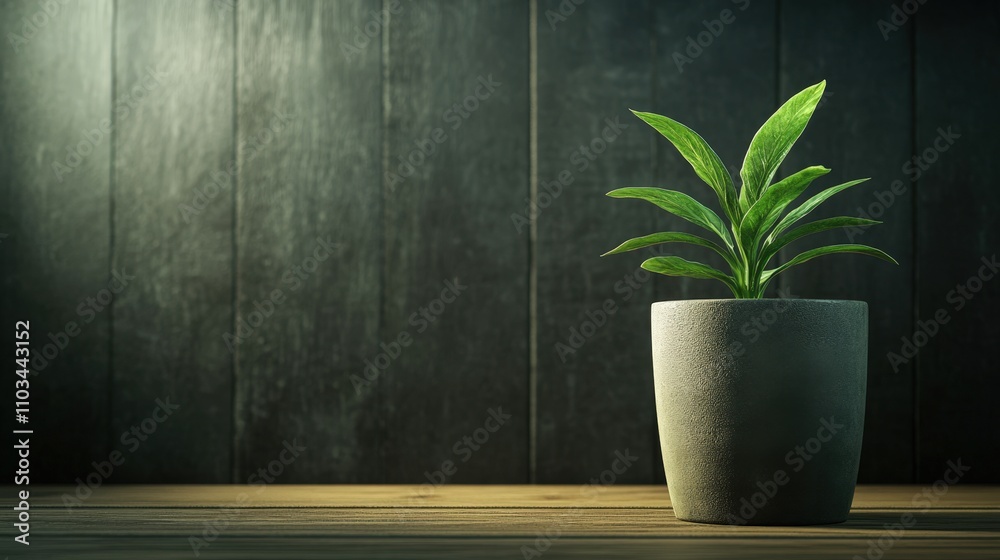 A lush green plant in a textured pot sits on a wooden surface, against a dark wooden background, creating a serene atmosphere, Ideal for interior design, gardening blogs, or wellness themes, A lush green plant in a textured pot sits on a wooden surface, against a dark wooden background, creating a serene atmosphere, Ideal for interior design, gardening blogs, or wellness themes,