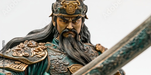 Angry Guan Yu Statue Close-Up
