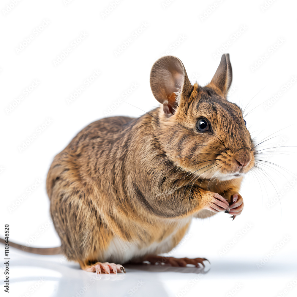 Degu on white background Degu on white background