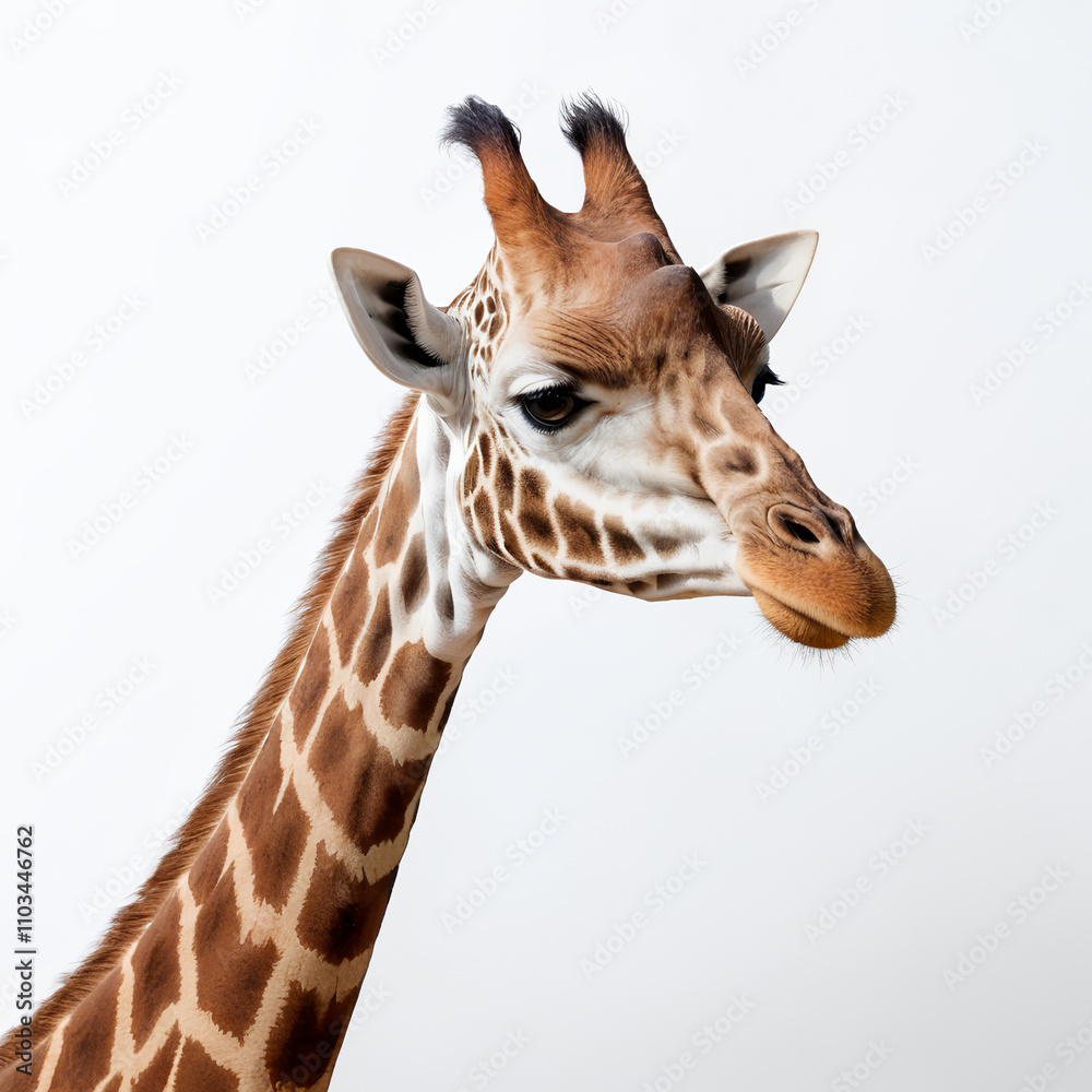 Fototapeta premium giraffe on white background
