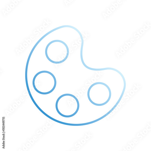 Palette  vector icon stock illustration