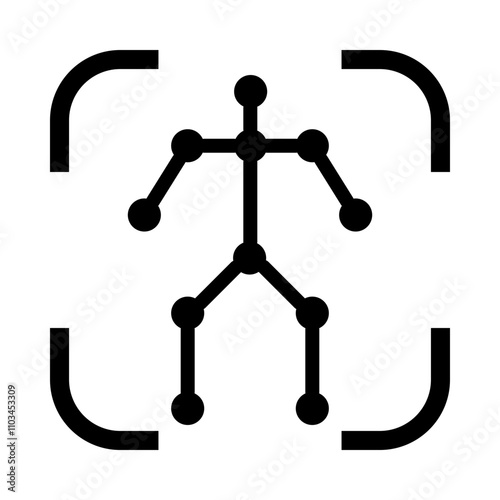 Motion Tracking glyph icon