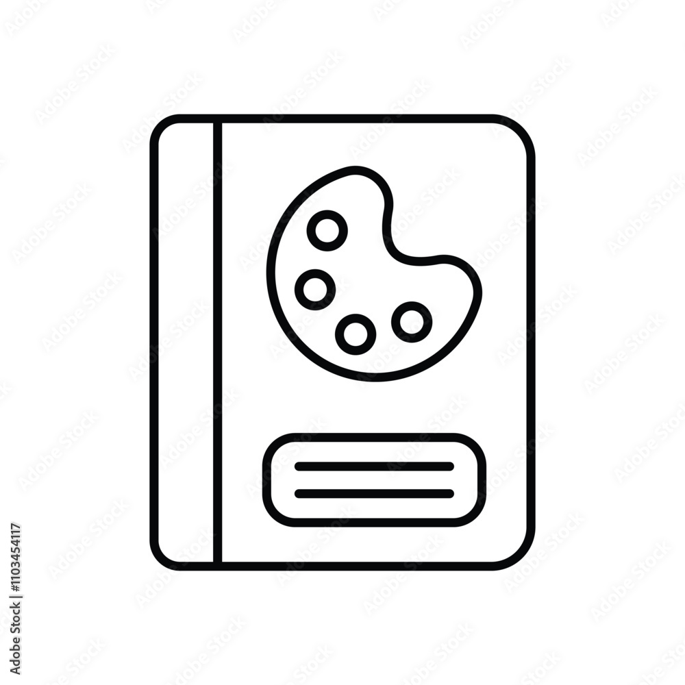 Drawing Book vector icon stock illustration Drawing Book vector icon stock illustration