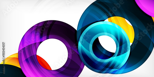 Circles, round elements, ring shapes premium background. Vector Illustration For Wallpaper, Banner, Background, Card, Book Illustration, landing page