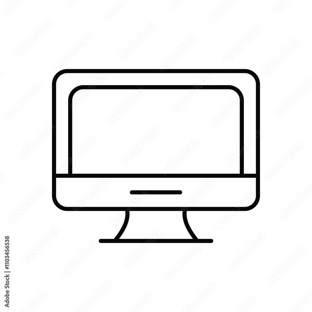 Computer vector icon stock illustration Computer vector icon stock illustration