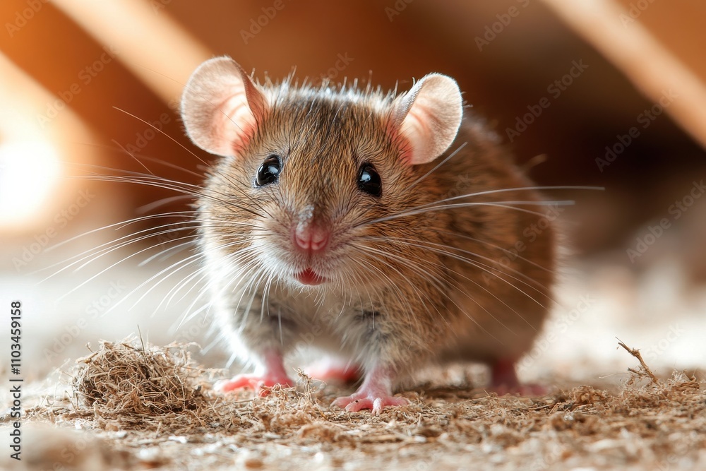 Adorable Close-Up of a Mouse in Natural Habitat