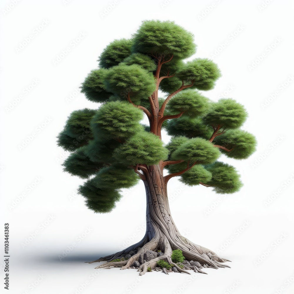 Fototapeta premium tree on white isolated background 