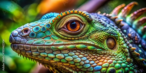 Captivating Tilt-Shift Photography Showcasing the Intricate Texture of Dragon, Lizard, and Crocodile Skin in a Visual Feast of Nature's Design and Detail