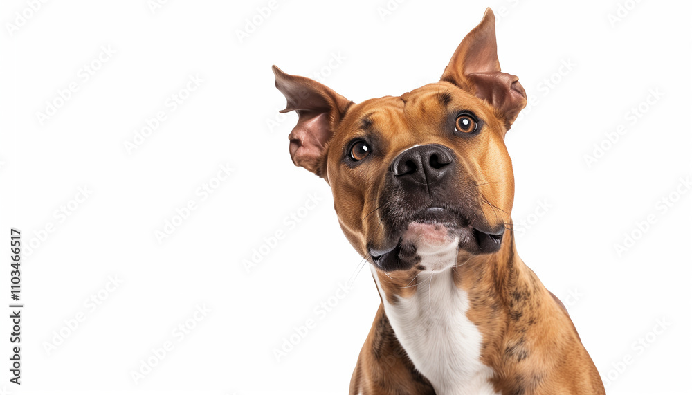 Funny American Staffordshire Terrier dog portrait Funny American Staffordshire Terrier dog portrait