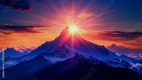 sunrise over the mountains
