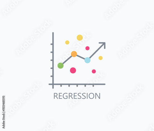 Regression Vector, Icon Or Logo Sign Symbol Illustration 
