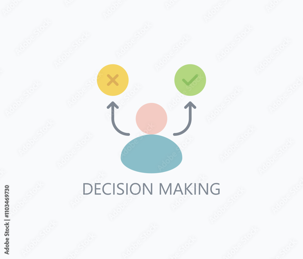 Decision Making Vector, Icon Or Logo Sign Symbol Illustration 