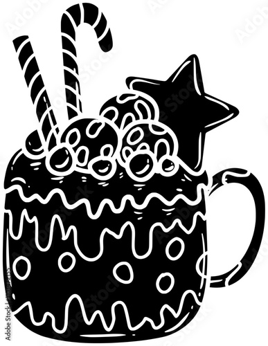 milkshake illustration coffee silhouette summer logo drink icon ice outline sweet food icecream cookie biscuit christmas tapioca tea milk shape cool vector graphic background