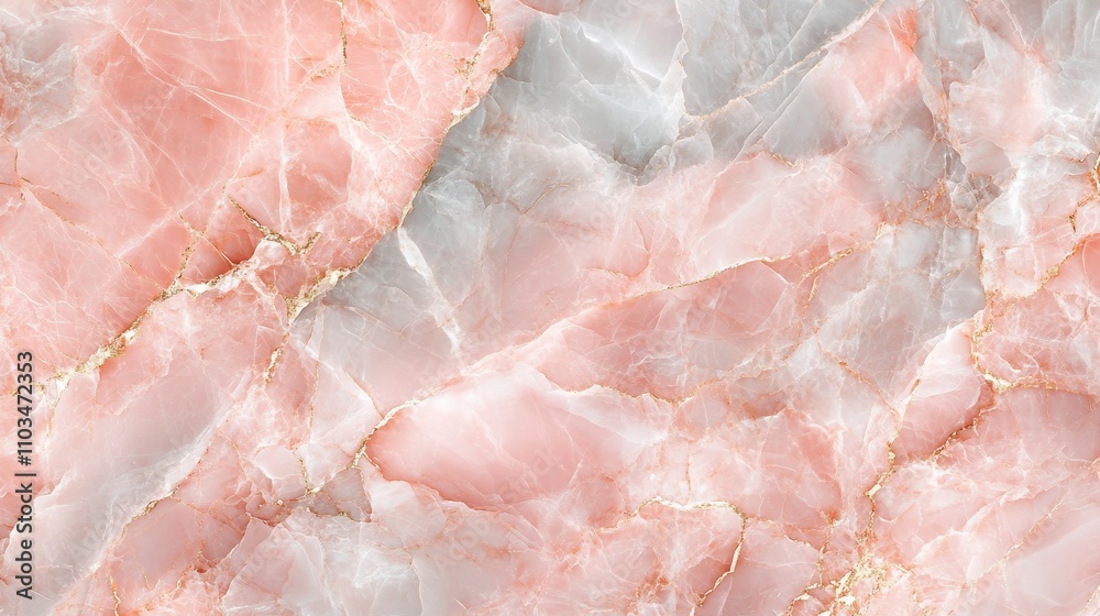 Elegant Pink Marble Texture with Rose Gold Veins. Luxury Panoramic Background, Stone Design. Elegant Pink Marble Texture with Rose Gold Veins. Luxury Panoramic Background, Stone Design.