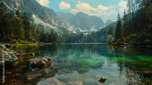 Fototapeta Naklejka Na Ścianę i Meble -  Morskie Oko in the Tatras.