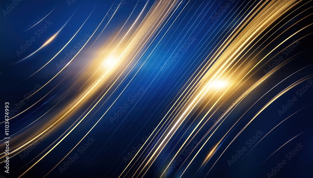 Luxurious Abstract Background Blue and Gold with Light Line Motion Graphics Luxurious Abstract Background Blue and Gold with Light Line Motion Graphics