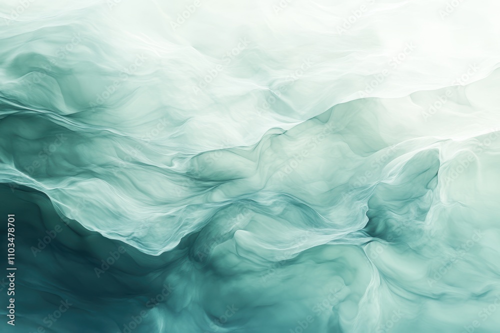 The image is a beautiful, serene blue and white water wave The image is a beautiful, serene blue and white water wave