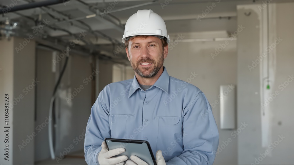 portrait of an engineer in warehouse portrait of an engineer in warehouse