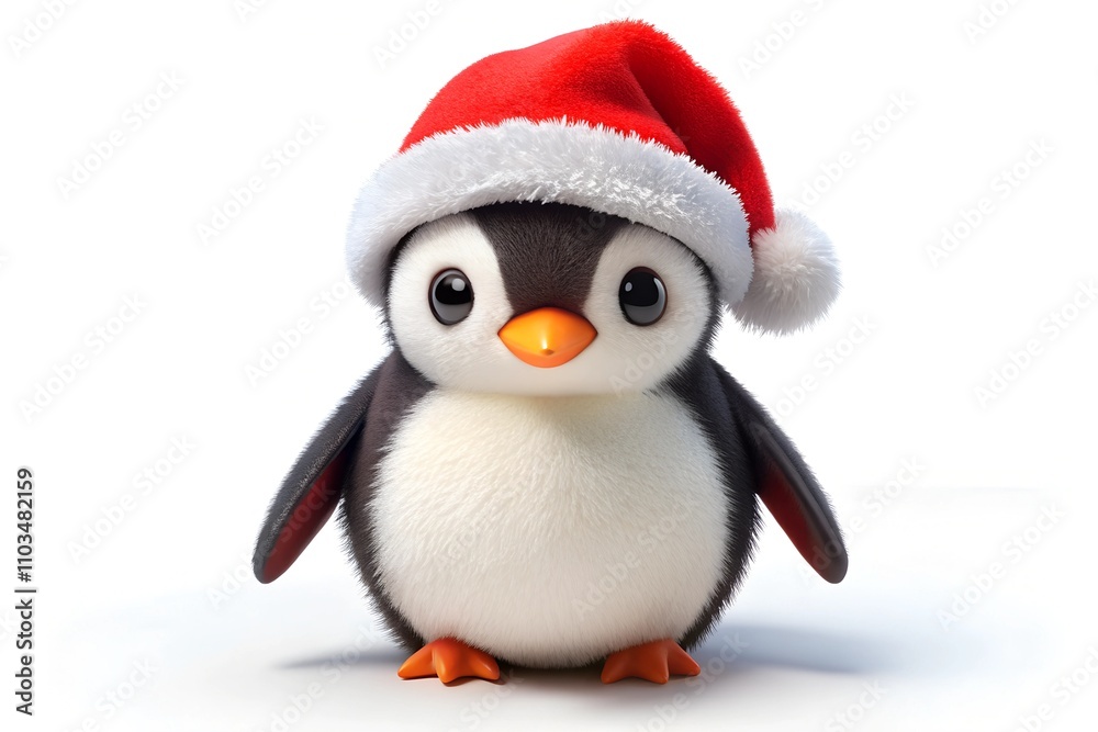 penguin with santa hat penguin with santa hat