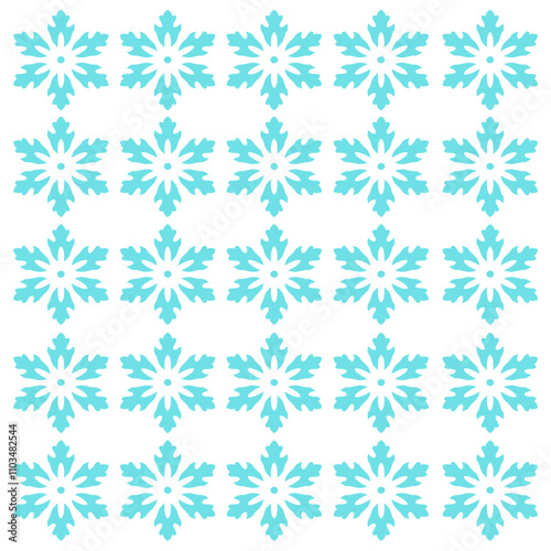 Christmas Ornamental Snowflakes Pattern Texture Background Vector