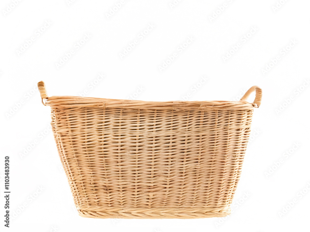 empty basket on white background empty basket on white background