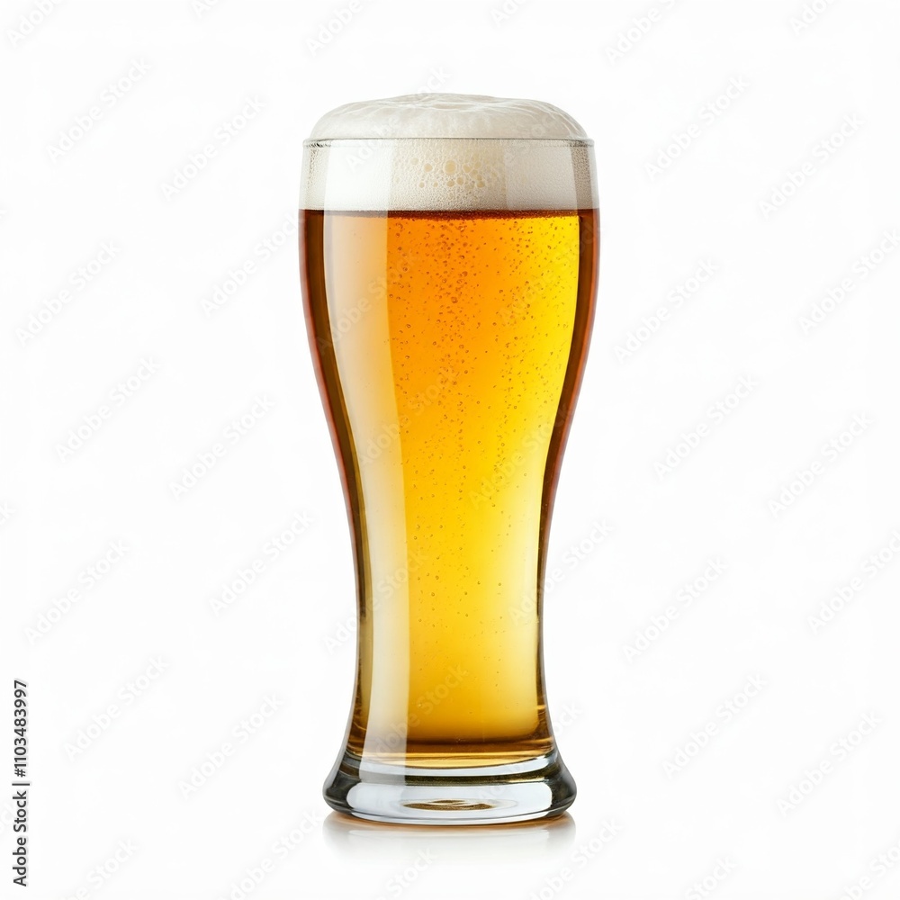 Classic Pilsner: A refreshing pilsner beer, served in a classic pilsner glass. The golden color and frothy head are captured in detail. Classic Pilsner: A refreshing pilsner beer, served in a classic pilsner glass. The golden color and frothy head are captured in detail.