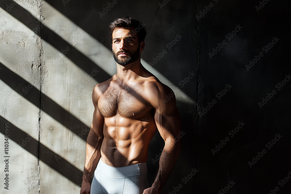 Fototapeta premium Very handsome man posing with charm 