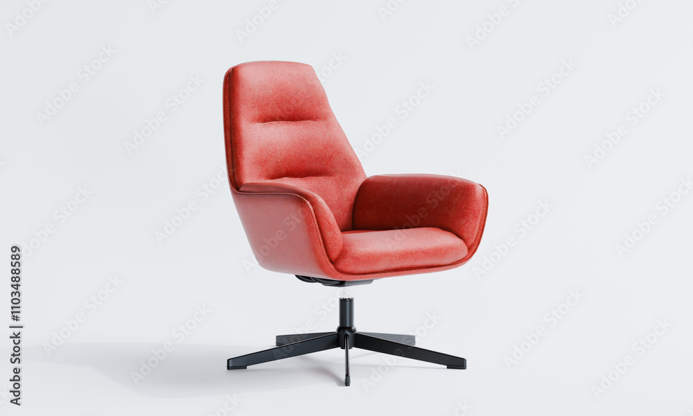3d render of isolated swivel leather chair on white background 3d render of isolated swivel leather chair on white background