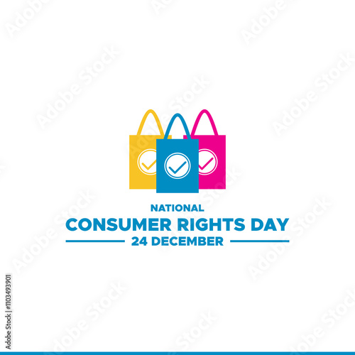National Consumer Rights Day Observed every year of 24 December , Business Store Vector banner, flyer, poster and social medial template design.