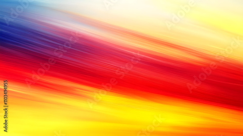 Vibrant abstract background with diagonal streaks of blue, red, and yellow.  Perfect for modern designs and presentations.  Dynamic and energetic color palette. photo