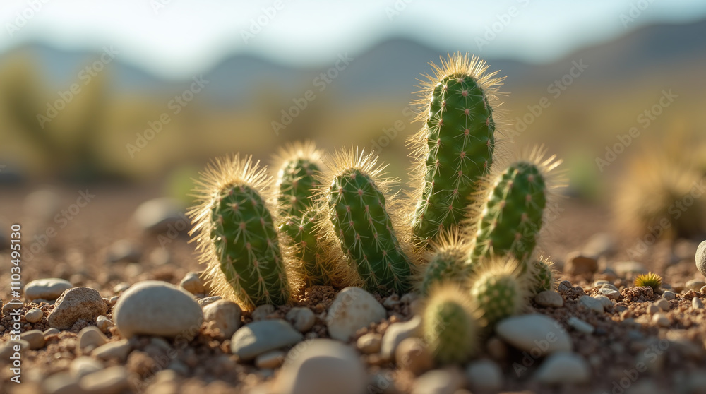 Cactus Plant in the Desert, Cacti Landscape Cactus Plant in the Desert, Cacti Landscape