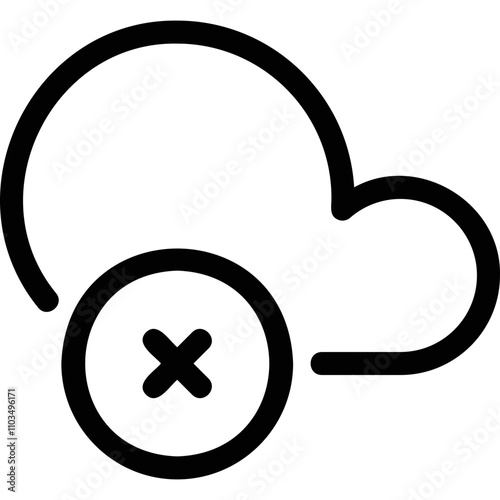 Simple vector icon cloud