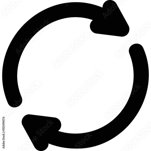 Simple vector icon circular arrow