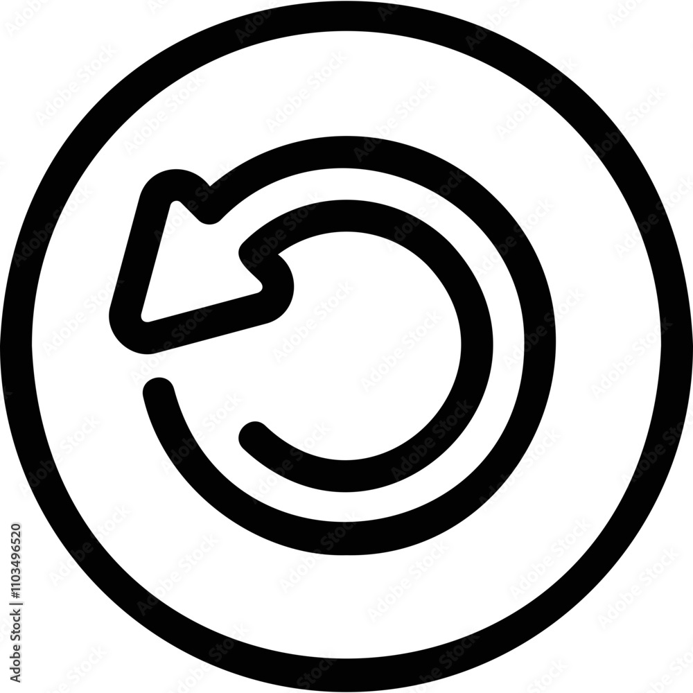 Simple vector icon circular arrow