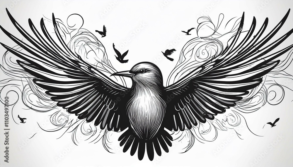Obraz premium eagle tattoo design