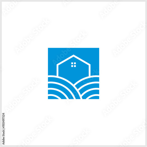 simple village cabin logo