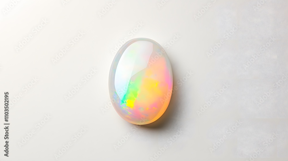 A polished opal stone reflecting light beautifully, positioned with blank space for creative text, A polished opal stone reflecting light beautifully, positioned with blank space for creative text,