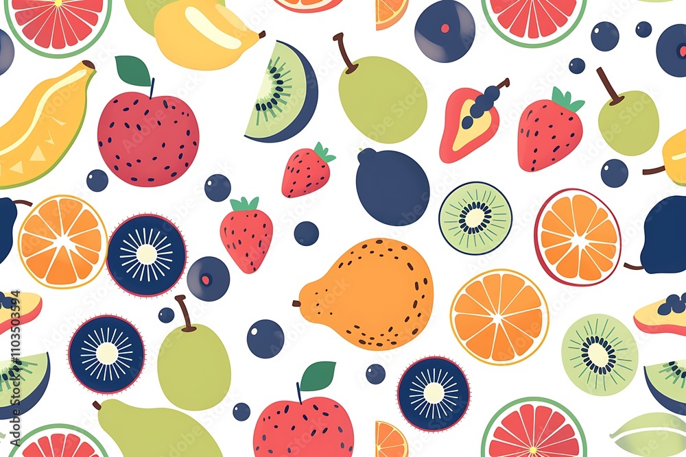 seamless pattern with fruits, Vibrant Fruit Pattern Apples, Bananas, Kiwi, Oranges, Strawberries seamless pattern with fruits, Vibrant Fruit Pattern Apples, Bananas, Kiwi, Oranges, Strawberries