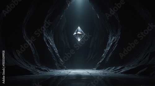 Space illuminated by a mystical crystal