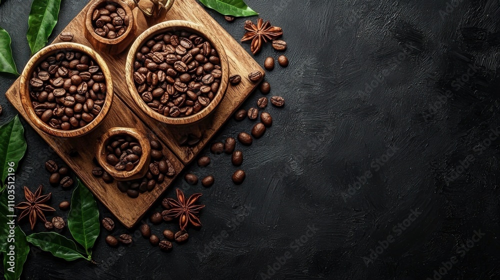 Aromatic Roasted Coffee Beans Textured Background Aromatic Roasted Coffee Beans Textured Background
